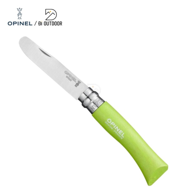 Dao đầu tròn opinel no 7 round ended màu xanh lá