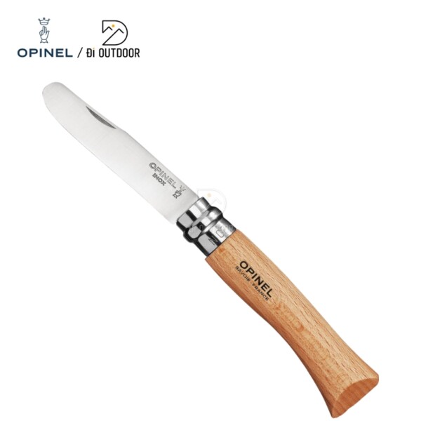 Dao đầu tròn opinel no 7 round ended màu gỗ