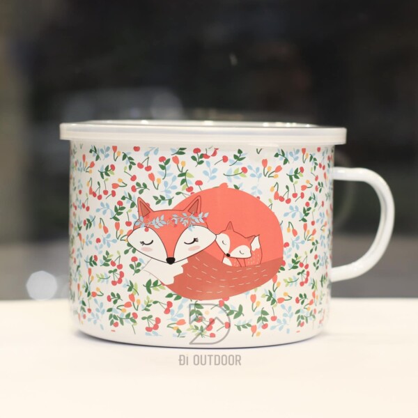 Cốc tráng men dã ngoại cắm trại vintage