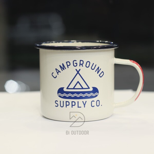 Cốc tráng men dã ngoại cắm trại vintage