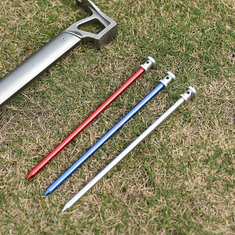 Cọc dựng lều - cọc cắm đất cắm trại 23cm Cọc cắm đất dựng lều trại bằng nhôm