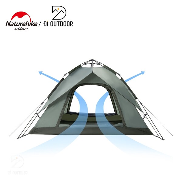 Lều tự bung - lều cắm trại 4 người naturehike nh21zp008