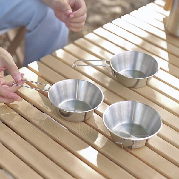 Bộ bát ăn dã ngoại 4 món bằng thép không gỉ - ảnh 4