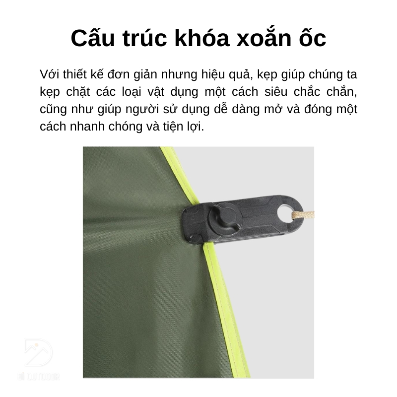 Kẹp căng tăng bạt, mái che, lều trại - tarp clips Kẹp nhựa mái che