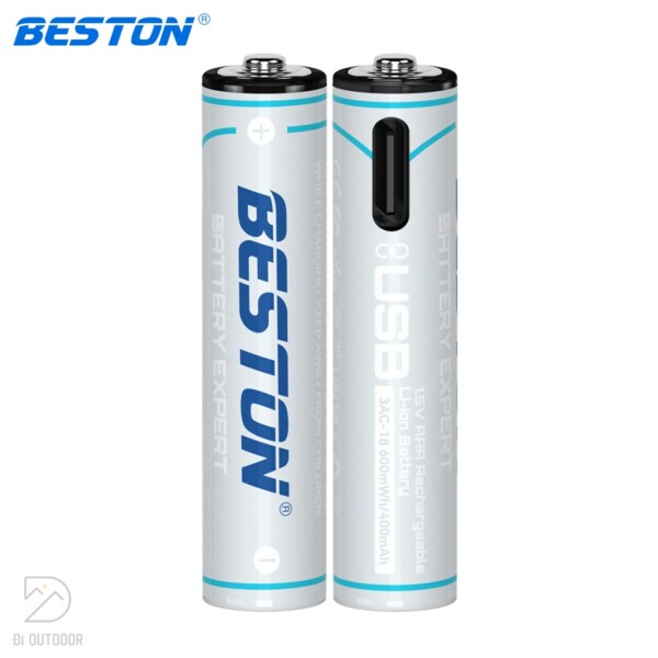 Pin sạc aaa beston 3ac-18 lithium 600mwh 1. 5v type-c