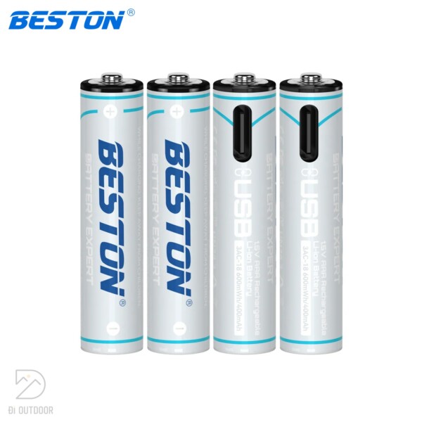 Pin sạc aaa beston 3ac-18 lithium 600mwh 1. 5v type-c