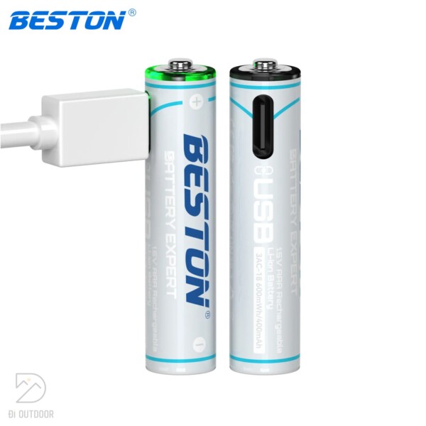 Pin sạc aaa beston 3ac-18 lithium 600mwh 1. 5v type-c