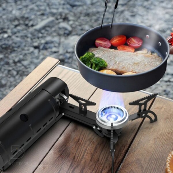 Bếp ga xếp gọn dã ngoại 2800w kèm van điều áp