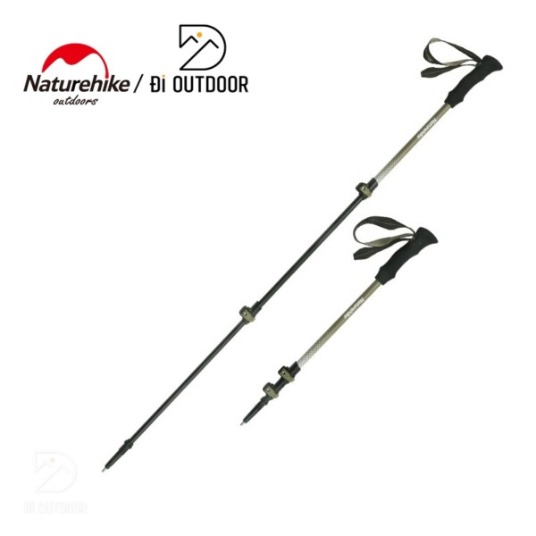 Gậy leo núi carbon fiber 135cm naturehike cnk2300ds010