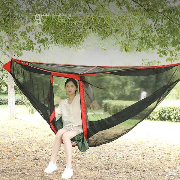 Hammock mosquito net lưới mịn, giúp ngủ ngoài trời yên tâm hơn khi đi rừng