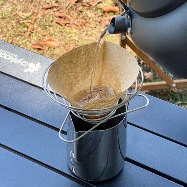 Phễu lọc cà phê cắm trại gấp gọn, pha cà phê nóng bên ngoài trời