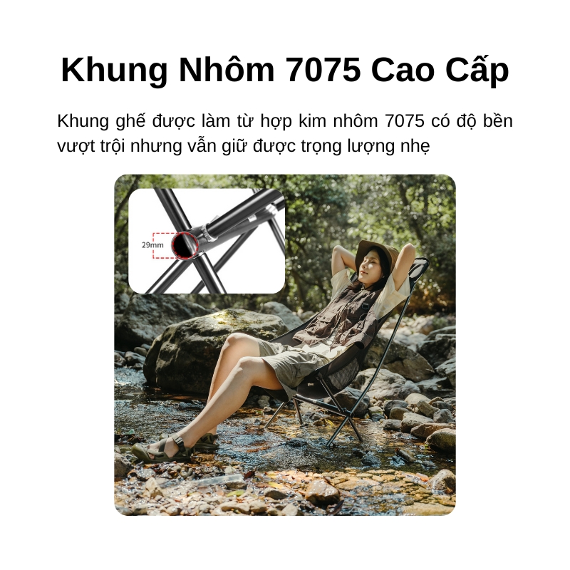 Ghế xếp l04 naturehike cnk2450jj015 | nhẹ & bền Ghế xếp l04 naturehike cnk2450jj015 | nhẹ & bền