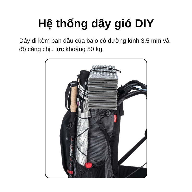 Balo hiking naturehike rock 40+5l nh20bb113 khung nhôm Balo hiking naturehike rock 40+5l nh20bb113 khung nhôm