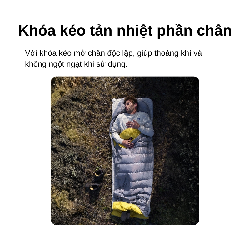 Túi ngủ naturehike cw400 650fp lông vũ nh18c400-d Túi ngủ naturehike cw400 650fp lông vũ nh18c400-d