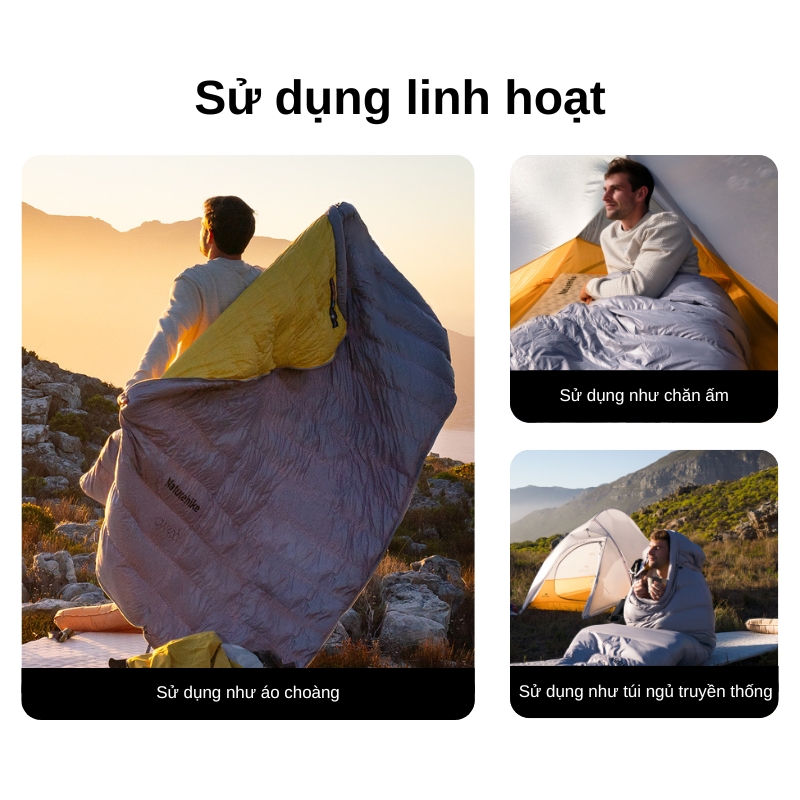 Túi ngủ naturehike cw400 650fp lông vũ nh18c400-d Túi ngủ naturehike cw400 650fp lông vũ nh18c400-d