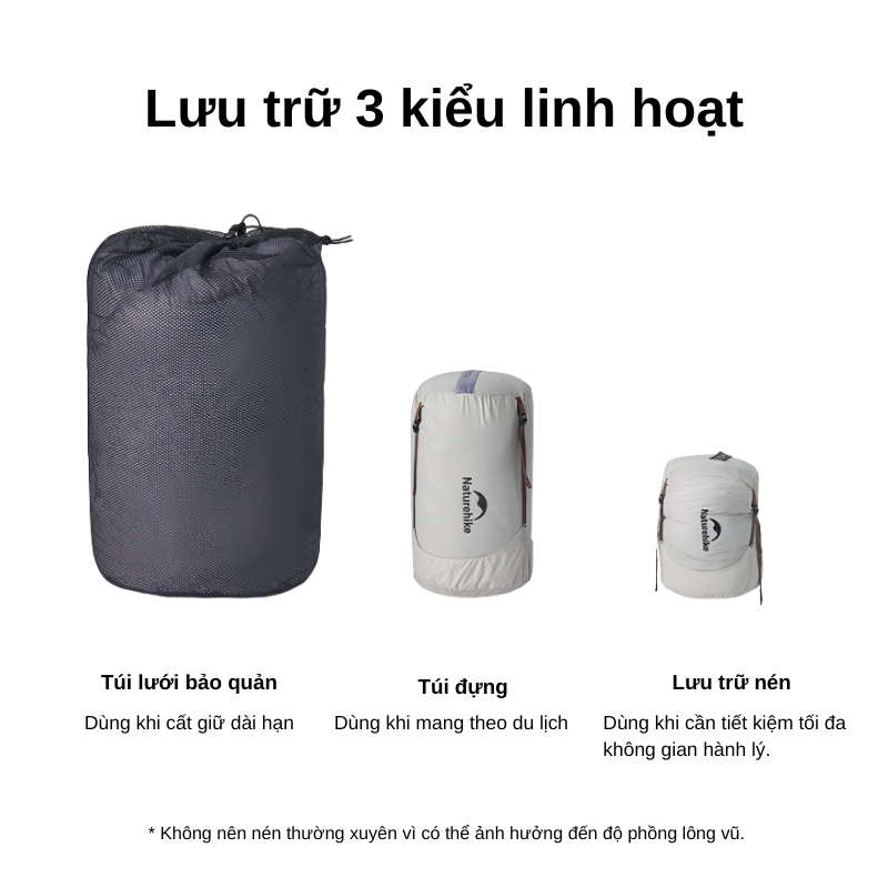 Túi ngủ naturehike cw400 650fp lông vũ nh18c400-d Túi ngủ naturehike cw400 650fp lông vũ nh18c400-d