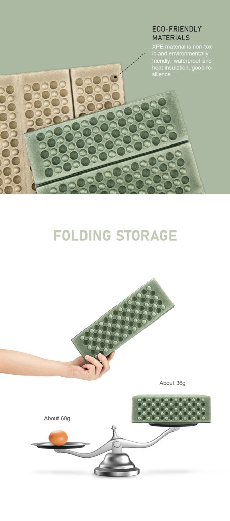 Đệm ngồi du lịch naturehike nh20pj025 nhỏ gọn, dễ mang theo