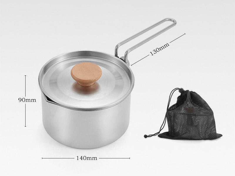 Nồi inox 304 cắm trại ise mount tay cầm tháo rời Nồi inox 304 cắm trại ise mount tay cầm tháo rời