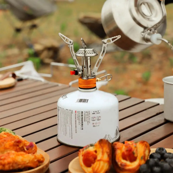 Bếp gas dã ngoại gấp gọn inox chống gỉ chống ăn mòn