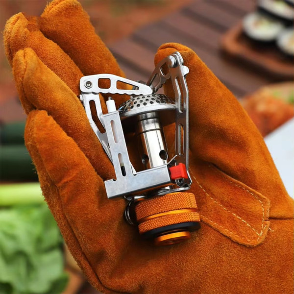 Bếp ga du lịch nhỏ gọn lòng bàn tay có đánh lửa