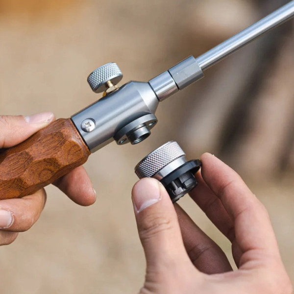 Đầu khò gas cán dài gắn bình gas nấu nướng ngoài trời