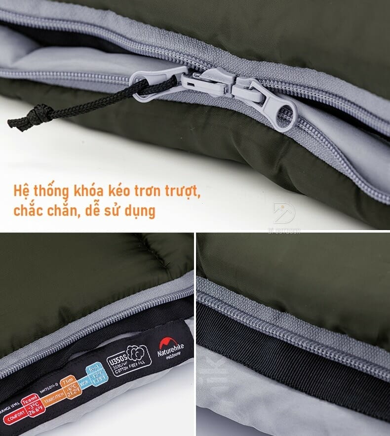 Túi ngủ mùa đông u250 naturehike nh20msd07 Naturehike nh19s015-d