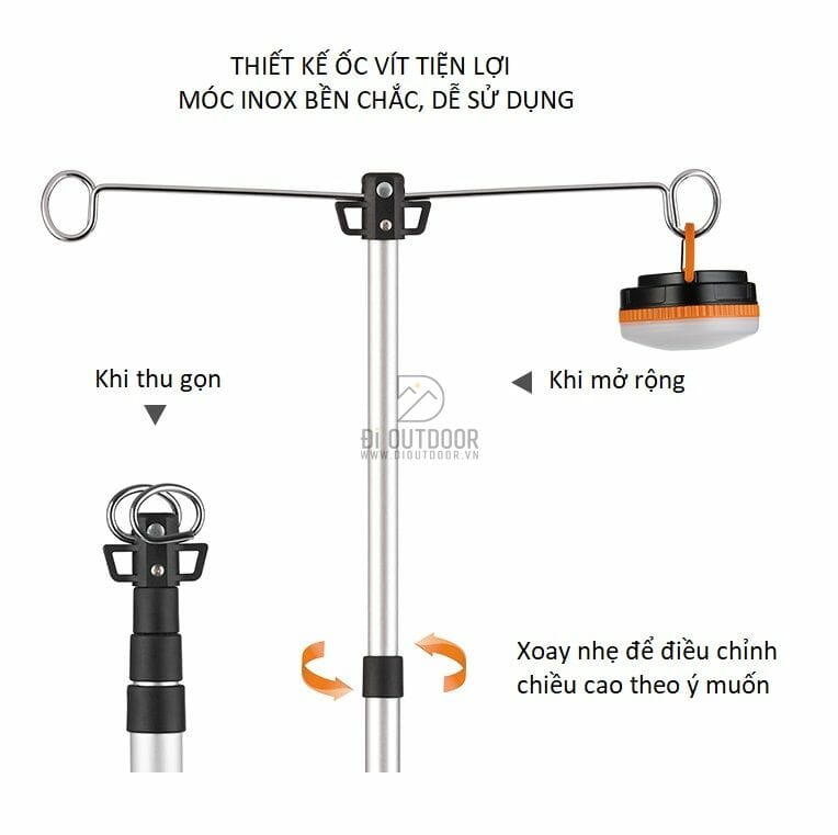 Giá treo đèn cắm trại xếp gọn naturehike nh17d015-j Giá treo đèn cắm trại xếp gọn naturehike nh17d015-j