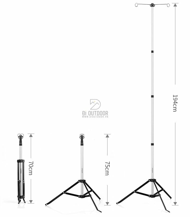 Giá treo đèn cắm trại xếp gọn naturehike nh17d015-j Giá treo đèn cắm trại đa năng naturehike nh17d015-j
