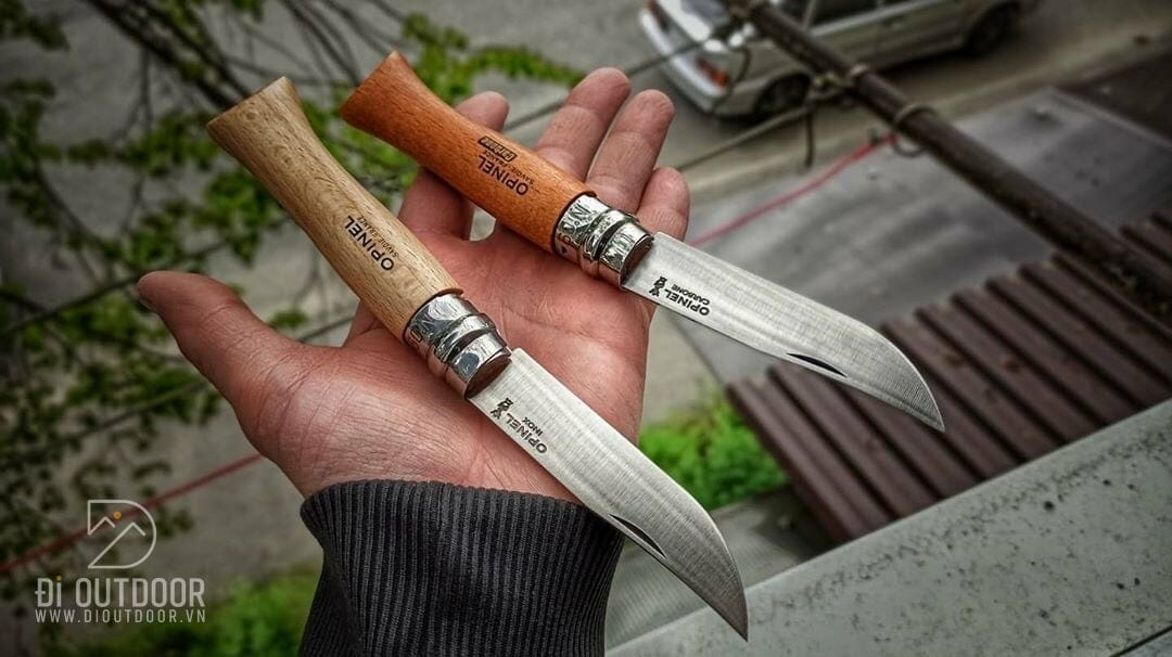Phân biệt dao opinel carbon & opinel inox - stainless steel So sánh dao opinel carbon và stainless steel - thép không gỉ