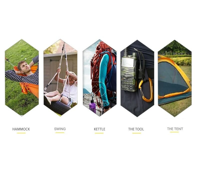 Móc khóa mắc võng 16kn - carabiner 1600kg Móc khóa mắc võng 16kn - carabiner 1600kg