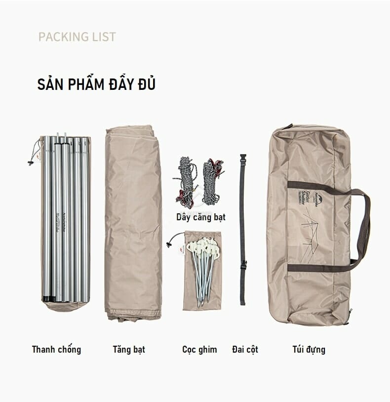 Tăng dã ngoại glamping naturehike nh20tm006