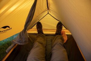 Đánh giá lều cắm trại naturehike 1 người siêu nhẹ Bên trong lều 1 người naturehike