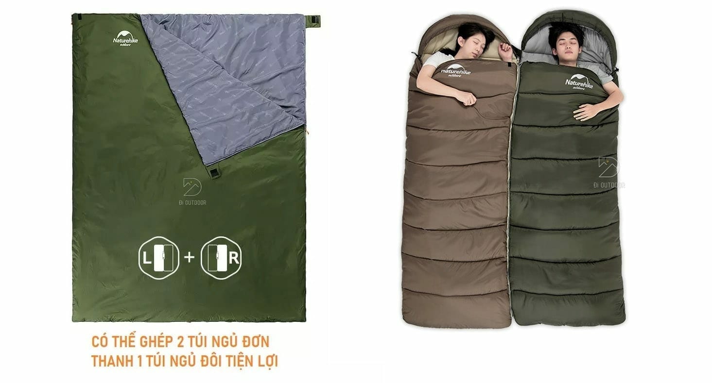 Kinh nghiệm chọn khóa kéo túi ngủ có thể ghép đôi