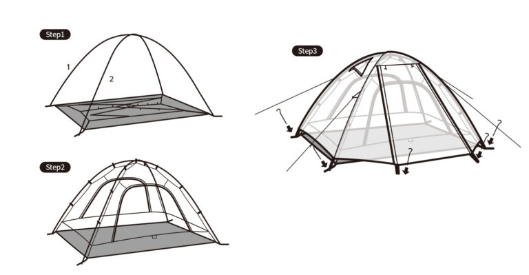Cách dựng lều 4 người naturehike nh18z044-p