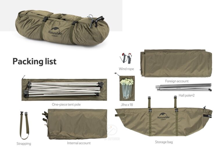 Lều 4 người glamping village 5. 0 naturehike nh21zp009 Lều glamping naturehike village 5. 0 nh21zp009