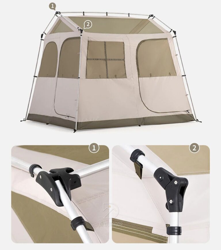 Lều 4 người glamping village 5. 0 naturehike nh21zp009 Lều glamping naturehike village 5. 0 nh21zp009