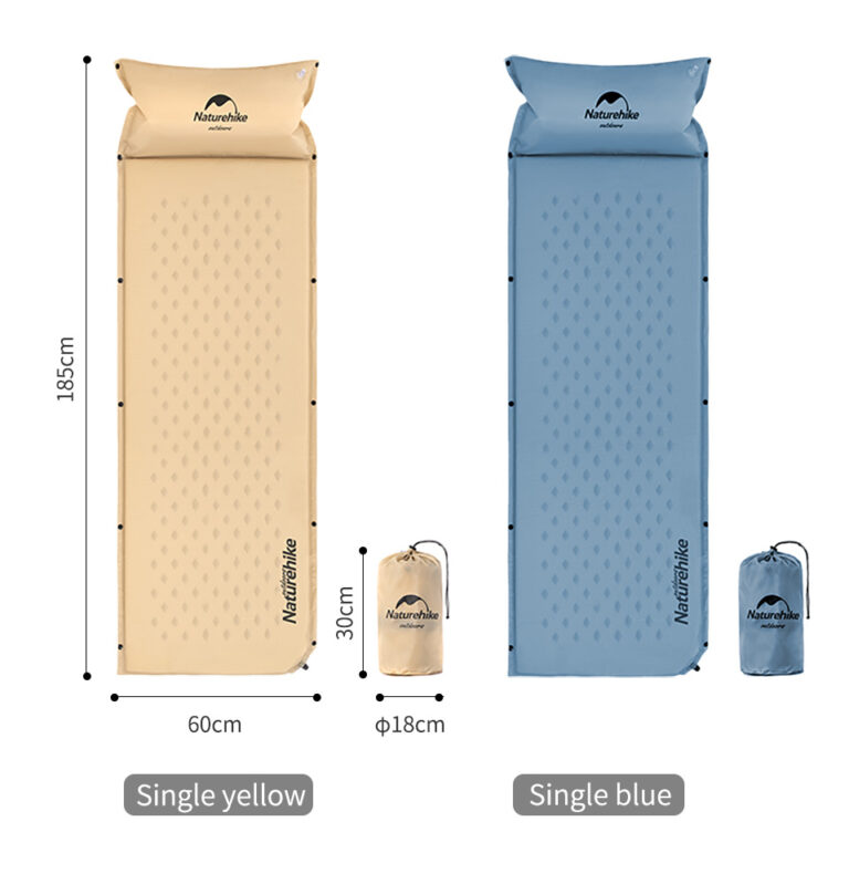 Đệm hơi du lịch tự bơm naturehike nh15q002-d Đệm hơi tự phồng naturehike nh15q002-d