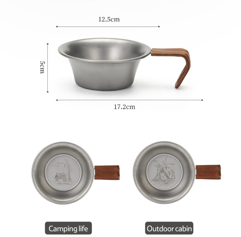 Bát ăn dã ngoại thép không gỉ naturehike nh21sj002 Bát inox cắm trại naturehike nh21sj002