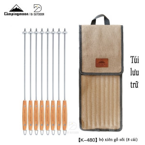 Bộ 8 que xiên nướng BBQ Campingmoon K-480