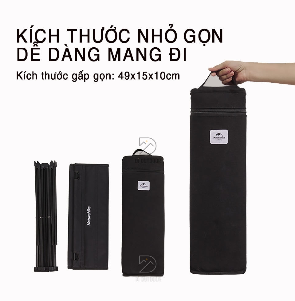 Bàn xếp gọn naturehike dã ngoại - cắm trại nh22yw008 Kích thước nhỏ gọn của bàn xếp gọn naturehike nh22yw008
