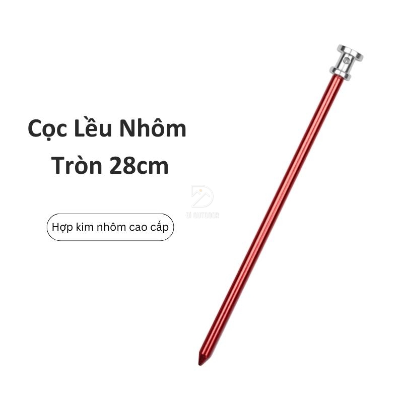 Cọc lều nhôm tròn 23cm Cọc lều nhôm tròn 23cm