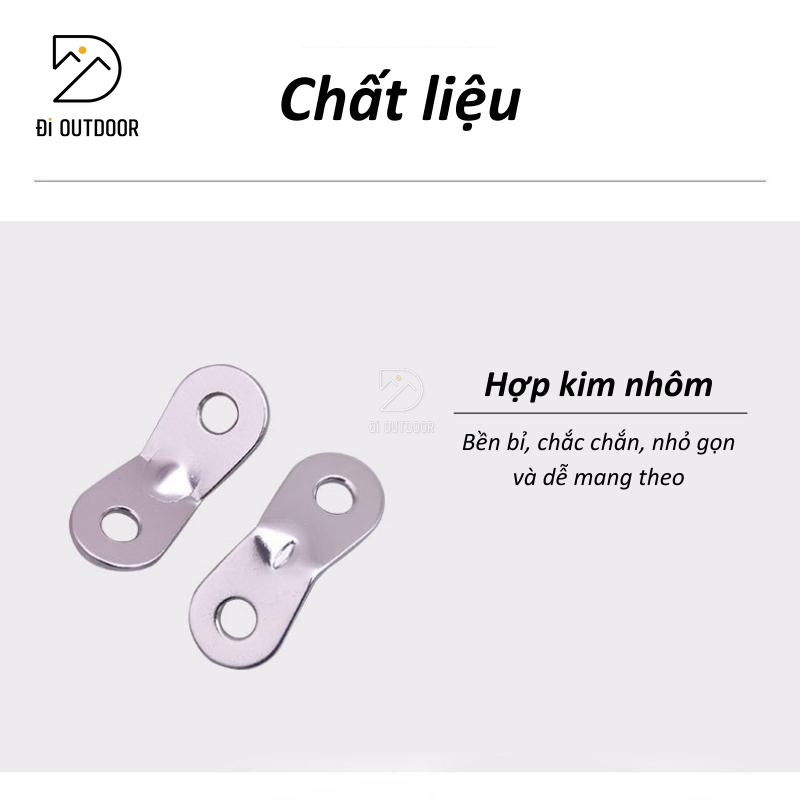 Khóa dây lều 2 lỗ, điều chỉnh chiều dài dây lều