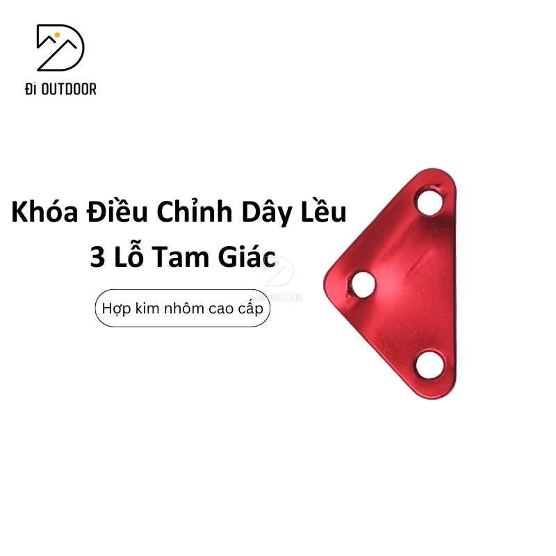 Khóa điều chỉnh dây lều - 3 lỗ tam giác Khóa điều chỉnh dây lều - 3 lỗ tam giác