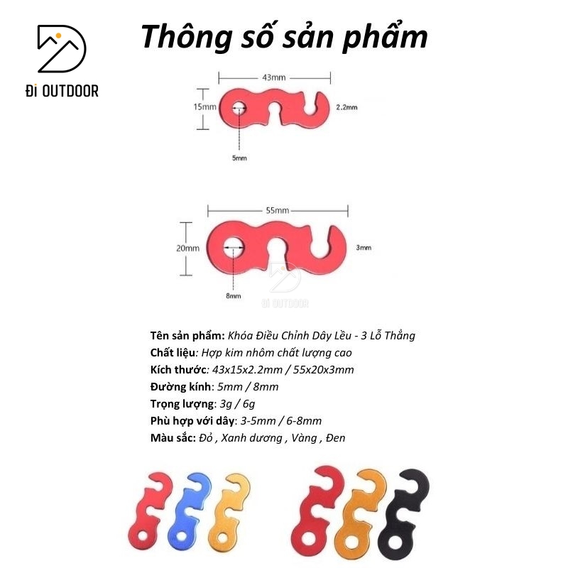 Khóa dây gió - khóa căng dây tăng bạt dã ngoại Khóa dây gió - khóa căng dây tăng bạt dã ngoại