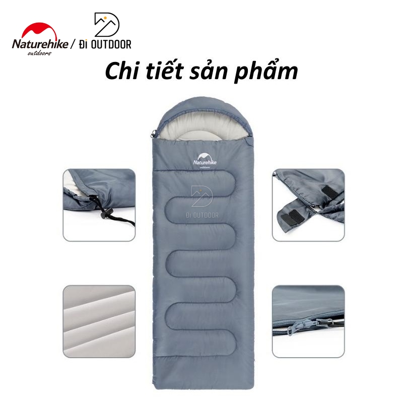 Túi ngủ dã ngoại có nón y150l naturehike nh21msd08 Túi ngủ dã ngoại có nón y150l naturehike nh21msd08
