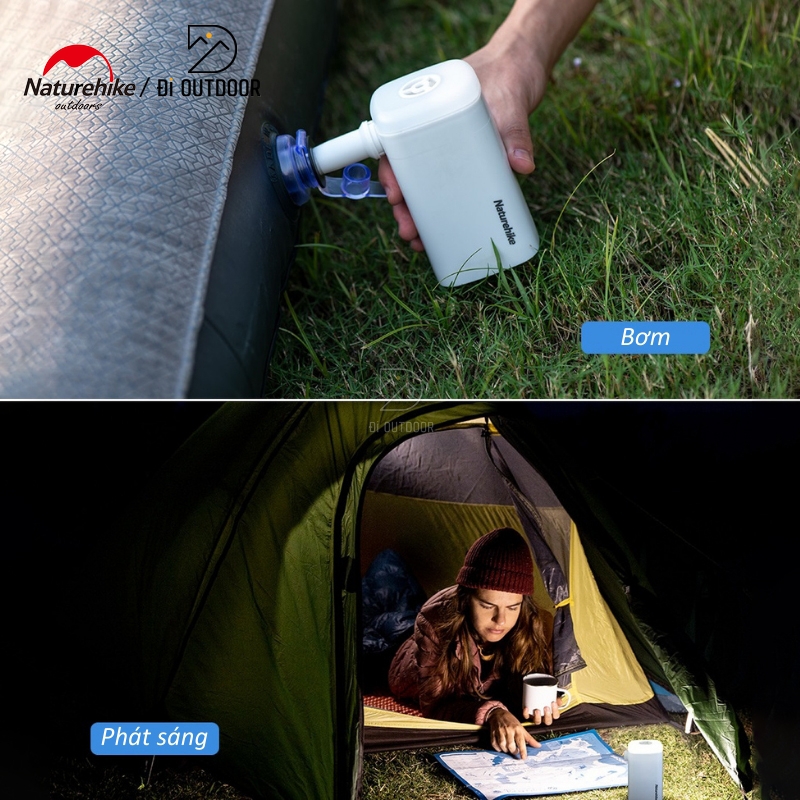 Bơm hơi mini đa năng 3 trong 1 naturehike nh18q001-a Bơm hơi mini đa năng 3 trong 1 naturehike nh18q001-a