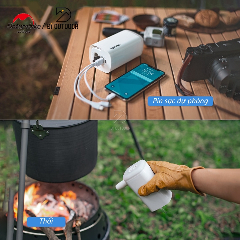Bơm hơi mini đa năng 3 trong 1 naturehike nh18q001-a Bơm hơi mini đa năng 3 trong 1 naturehike nh18q001-a