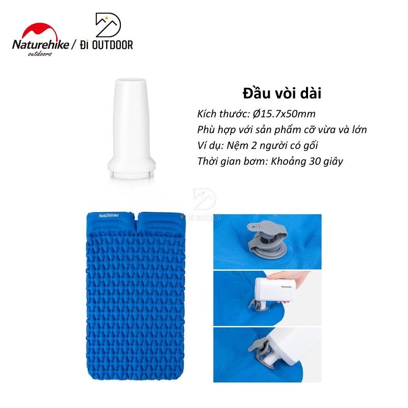 Bơm hơi mini đa năng 3 trong 1 naturehike nh18q001-a Bơm hơi mini đa năng 3 trong 1 naturehike nh18q001-a