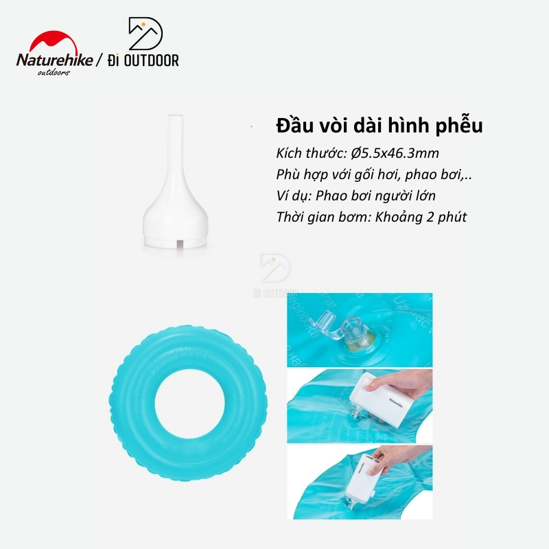Bơm hơi mini đa năng 3 trong 1 naturehike nh18q001-a Bơm hơi mini đa năng 3 trong 1 naturehike nh18q001-a
