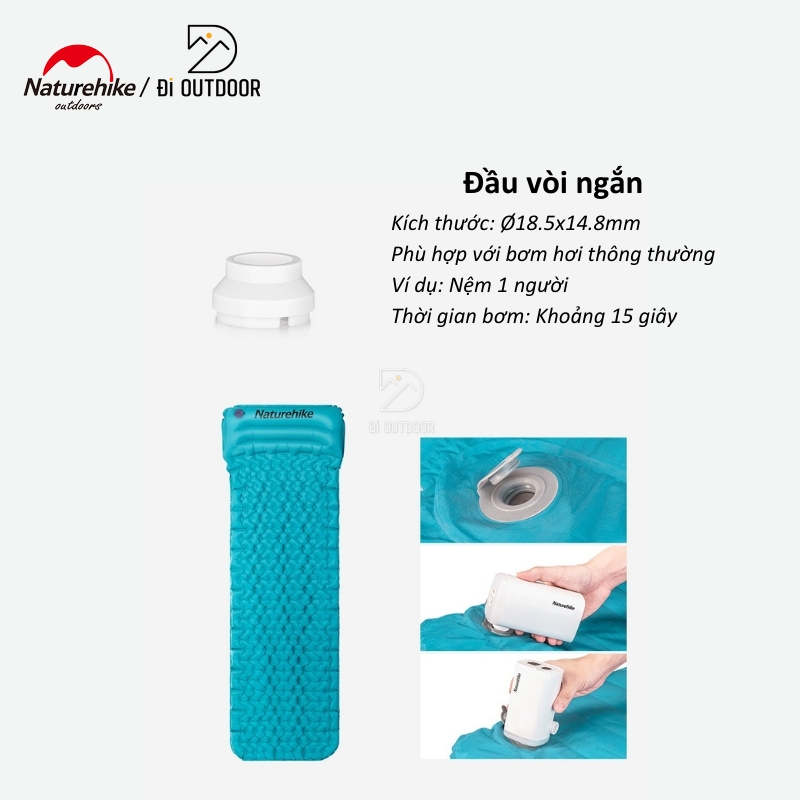 Bơm hơi mini đa năng 3 trong 1 naturehike nh18q001-a Bơm hơi mini đa năng 3 trong 1 naturehike nh18q001-a